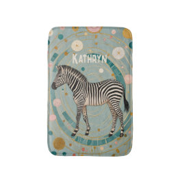 Whimsical Zebra Personalisiert Badematte