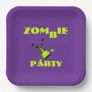 Whimsical Zombie Party Halloween-Party Pappteller