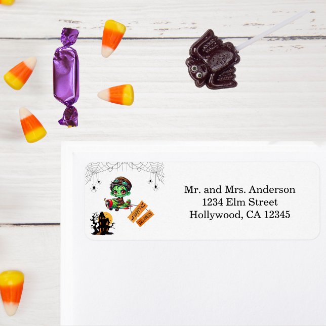 Whimsical Zombie Pilot Flugzeug Kids Halloween (Von Creator hochgeladen)