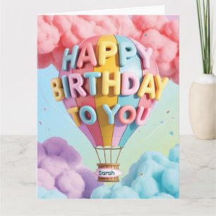 Whimsicaler 3D-"Alles Gute zum Geburtstag"-Heißluf Karte