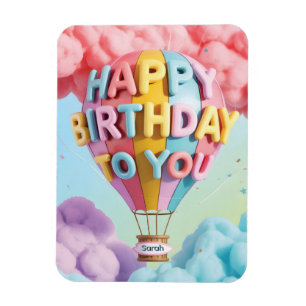 Whimsicaler 3D-"Alles Gute zum Geburtstag"-Heißluf Magnet