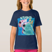 Whimsicaler abstrakter Fisch-Trio Blau Personalisi