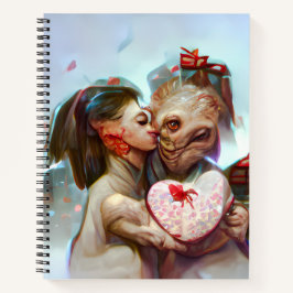 Whimsicaler Alien-Romanze Notizbuch