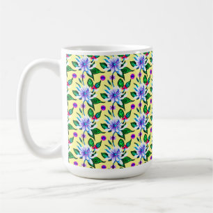 Whimsicaler Art Nouveau Blumen-Wasserfarben-Muster Kaffeetasse