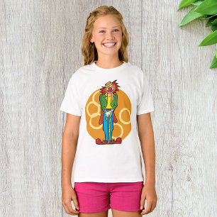 Whimsicaler Cartoon-Clown mit hellen Farben T-Shirt