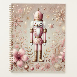 Whimsicaler Eleganter Rosa und Gold Pastell Nusskn Planer