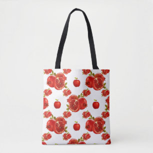 Whimsicaler Granatapfel-Fruchtmuster-Tote-Bag Tasche