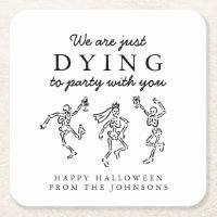 Whimsicaler handgezeichneter Skelette Halloween-Pa