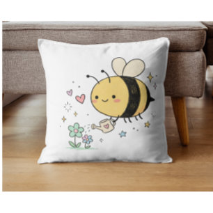 Whimsicaler Hummel-Naturliebhaber Kissen