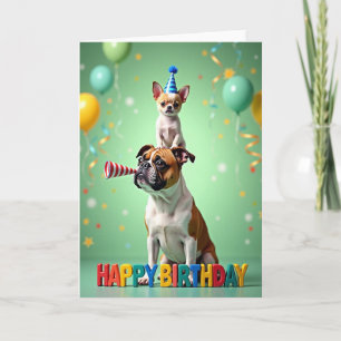 Whimsicaler Hundegeburtstagskarte Karte