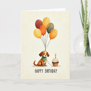 Whimsicaler Hundegeburtstagskarte Karte