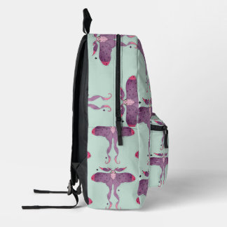 Whimsicaler lila Nachtfalter mit Sternenglanz Myst Bedruckter Rucksack