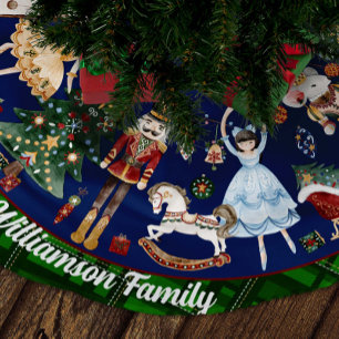 Whimsicaler Nussknacker-Weihnachtsballett Polyester Weihnachtsbaumdecke