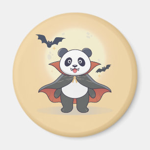 Whimsicaler Panda-Zauberer mit magischem Hut Magnet