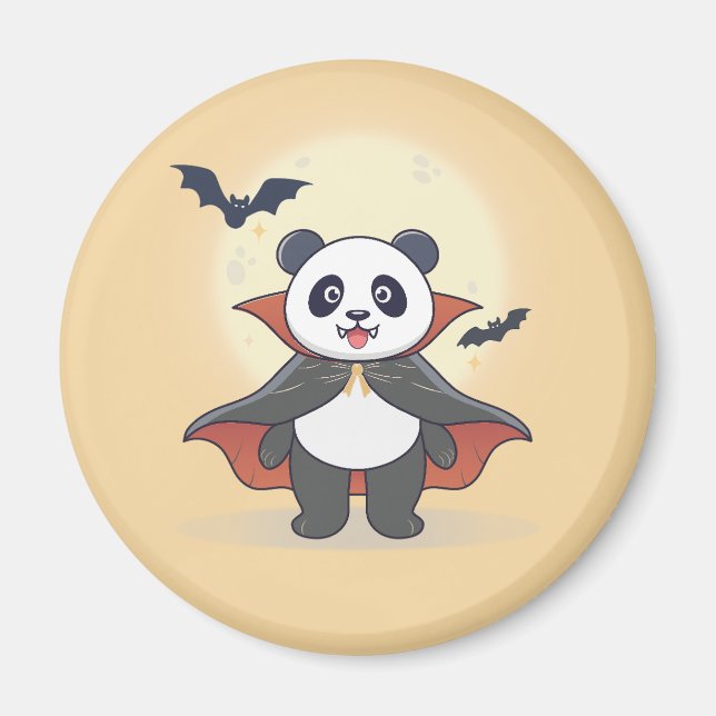 Whimsicaler Panda-Zauberer mit magischem Hut Magnet (Vorne)