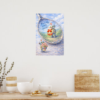 Whimsicaler Robot Reflektionsposter Poster