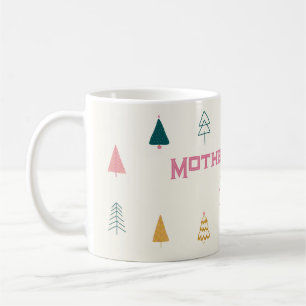 Whimsicaler rosa und grüner Weihnachtsbaum-Baby-Sh Kaffeetasse