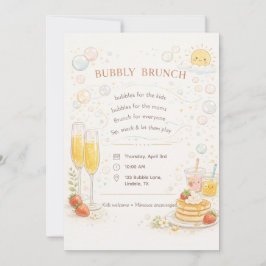 Whimsicaler Sprudelnder Brunch-Einladung Einladung