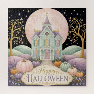 Whimsicaler viktorianischer Spukhaus-Halloween in