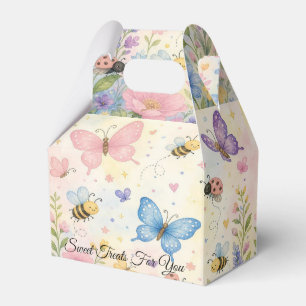 Whimsicaler Wasserfarben-Gartenwanzen-Blumen-Gebur Geschenkschachtel