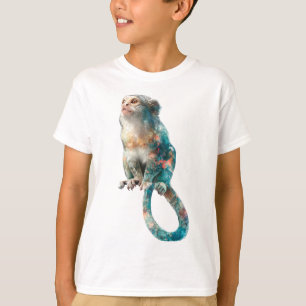 Whimsicaler Wasserfarben-Spritzermonkey für Kinder T-Shirt