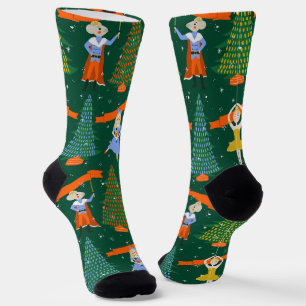 Whimsicaler Weihnachtsballett Nussknacker Grün Socken