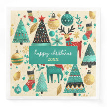 Whimsicalische Weihnachtsbäume & Rentiere
