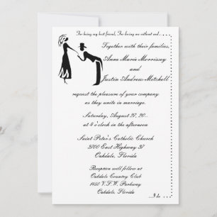 Whimsicle Couple SILHOUETTE Hochzeit Einladungen