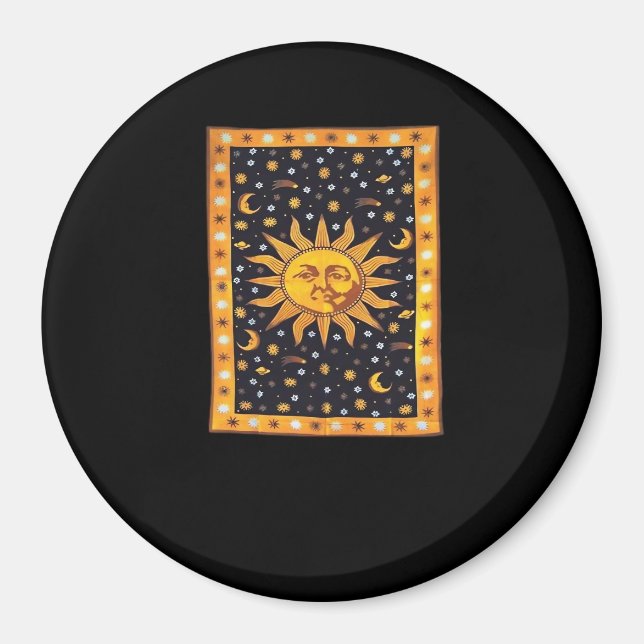 Whimsigoth 90er Sonne und Mond Magnet (Vorne)