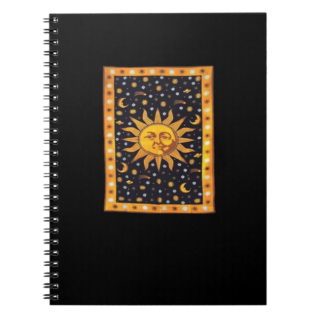 Whimsigoth 90er Sonne und Mond Notizblock (Vorderseite)