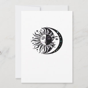 Whimsigoth Aquarell Sonne Mond Witchy Klassiker Feiertagskarte