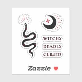 Whimsigoth ästhetische Hexenkompositionen Aufkleber