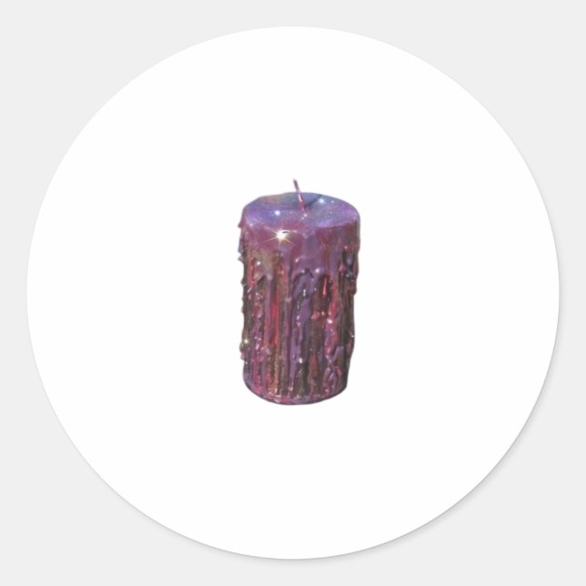 Whimsigoth Candle Classic Runder Aufkleber (Vorderseite)