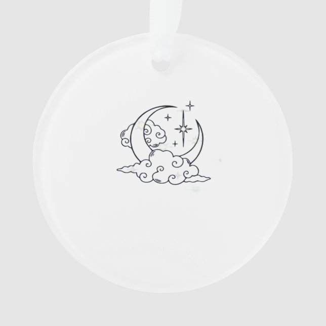 Whimsigoth Clouds Moon Witchy Classic Ornament (Vorderseite)