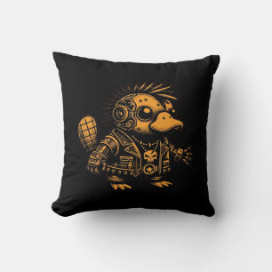 Whimsigoth Cyborg Platypus Vintages Kunstdesign Kissen