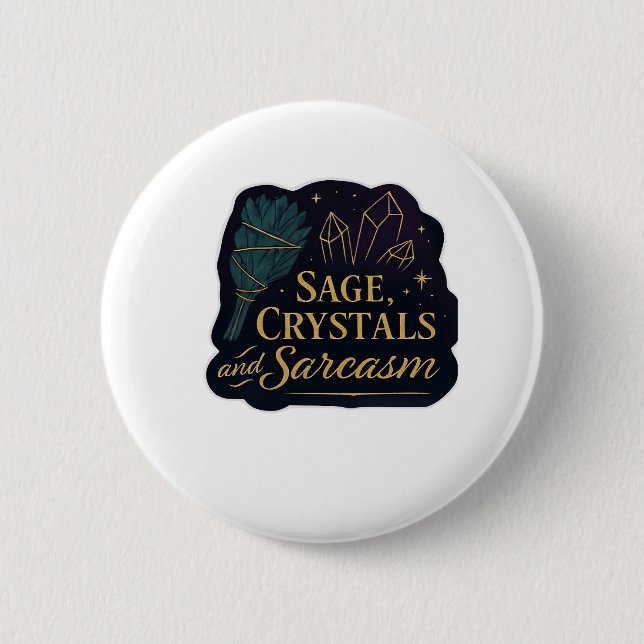 Whimsigoth Fantasy Mystical Forests, Moons & Magic Button (Vorderseite)