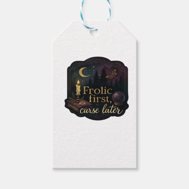 Whimsigoth Fantasy Mystical Forests, Moons & Magic Geschenkanhänger (Vorderseite)