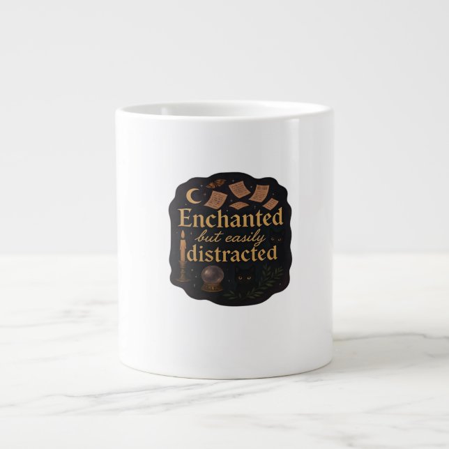 Whimsigoth Fantasy Mystical Forests, Moons & Magic Jumbo-Tasse (Vorderseite)