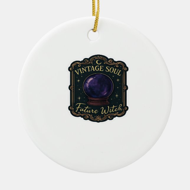 Whimsigoth Fantasy Mystical Forests, Moons & Magic Keramik Ornament (Vorne)