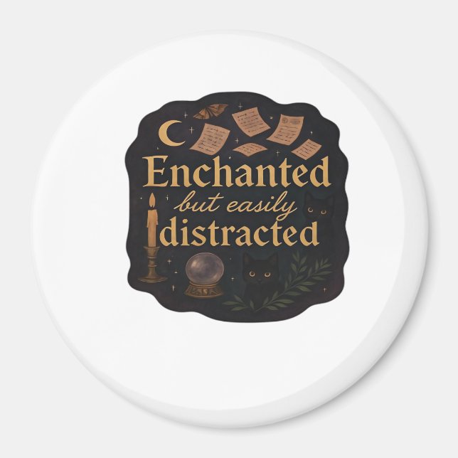 Whimsigoth Fantasy Mystical Forests, Moons & Magic Magnet (Vorne)