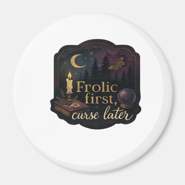 Whimsigoth Fantasy Mystical Forests, Moons & Magic Magnet (Vorne)