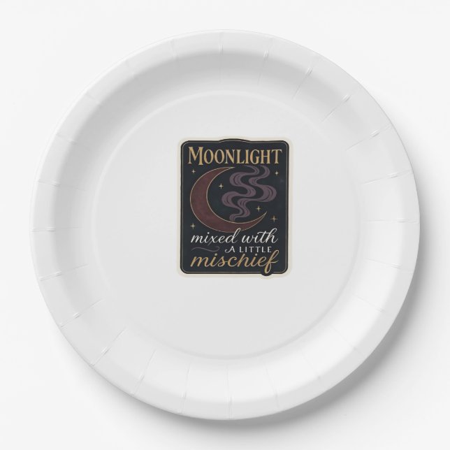 Whimsigoth Fantasy Mystical Forests, Moons & Magic Pappteller (Vorderseite)