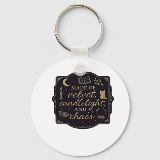 Whimsigoth Fantasy Mystical Forests, Moons & Magic Schlüsselanhänger (Vorderseite)