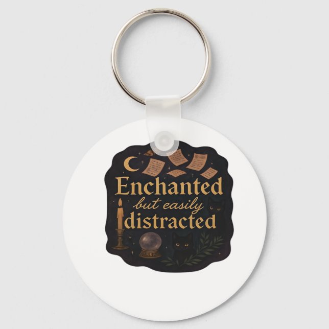 Whimsigoth Fantasy Mystical Forests, Moons & Magic Schlüsselanhänger (Vorderseite)