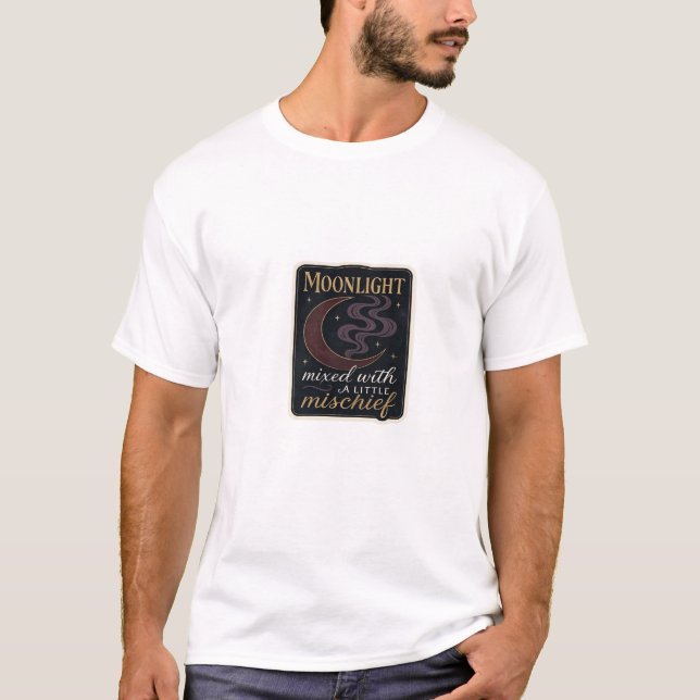 Whimsigoth Fantasy Mystical Forests, Moons & Magic T-Shirt (Vorderseite)