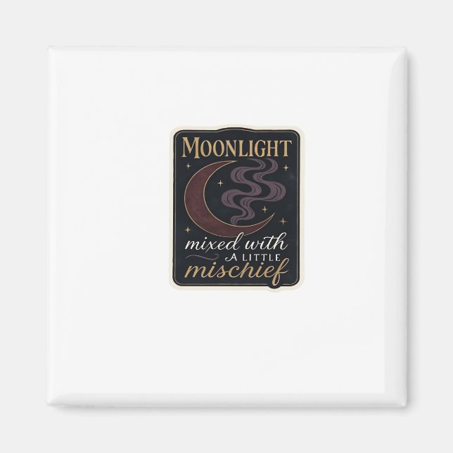 Whimsigoth Fantasy Mystische Wälder, Monde & Magie Magnet (Vorne)