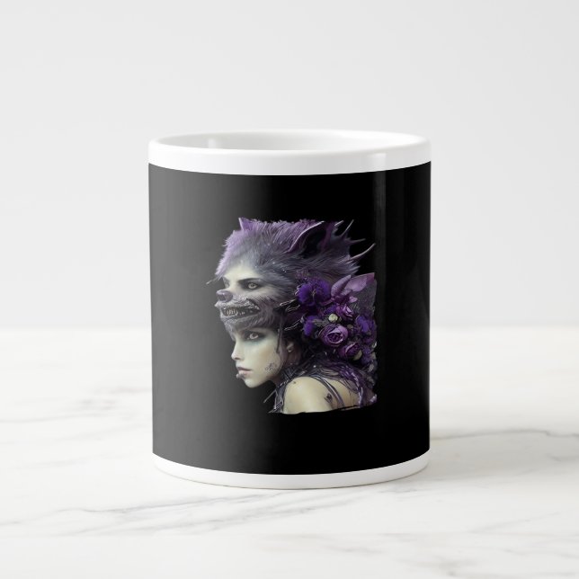 Whimsigoth Funny Design für Halloween Jumbo-Tasse (Vorderseite)