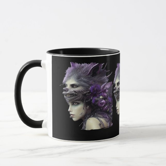 Whimsigoth Funny Design für Halloween Tasse (Links)