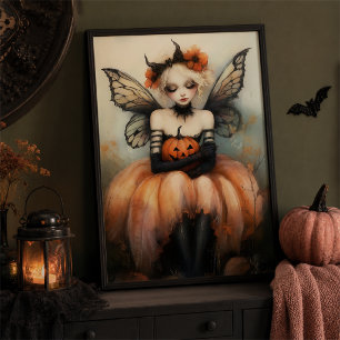 Whimsigoth-Halloween-Fee-Pumpkin-Wandkunst Poster
