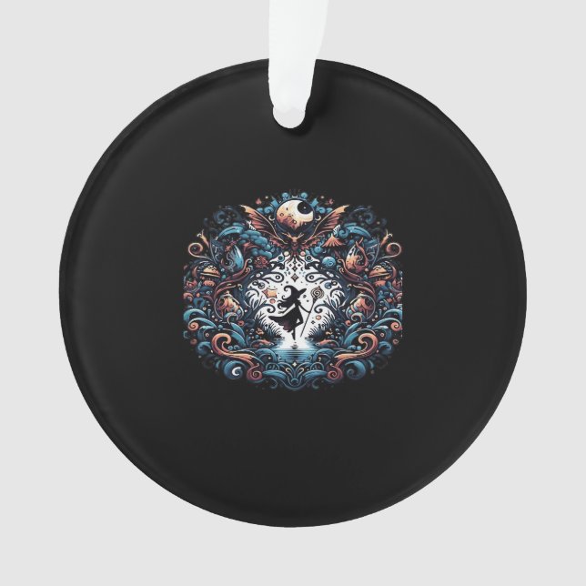 Whimsigoth Hexe im klassischen Stil Ornament (Vorderseite)